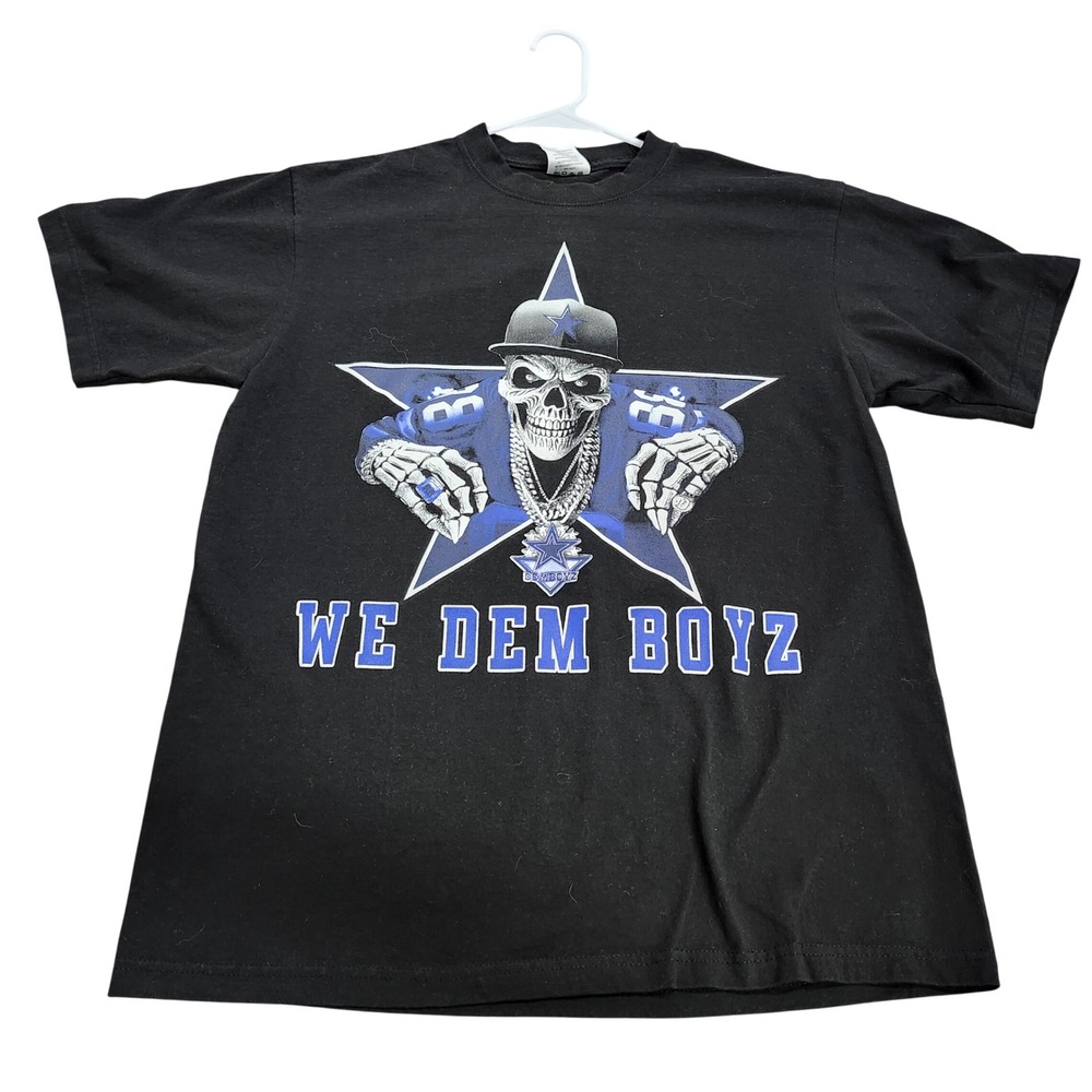 Dallas Cowboys We Dem Boyz Skull Graphic T Shirt Shaka Wear L Black